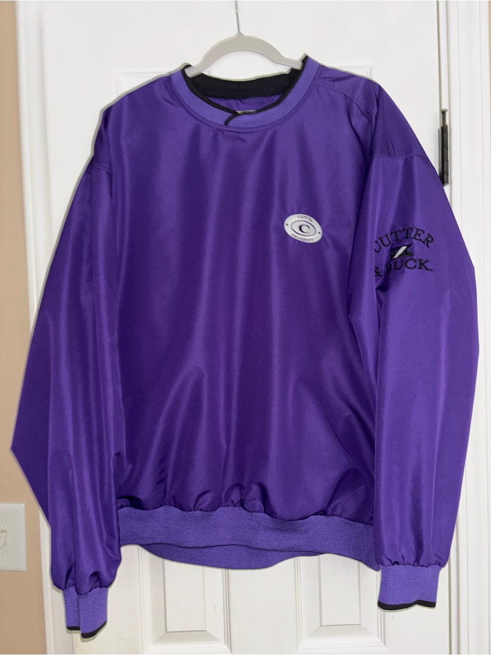 Cutter & Buck Capital University Windbreaker Pullover Men’s Size XL Purple